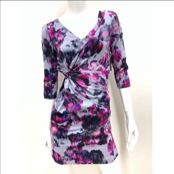 NYDJ Sylvia Printed Berry Tweed Dress, 10P NWT - Picture 4 of 7